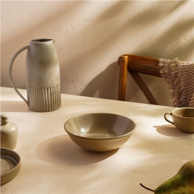 Салатник SL Home «Песчаный бриз», 1 л, фарфор, бежевый