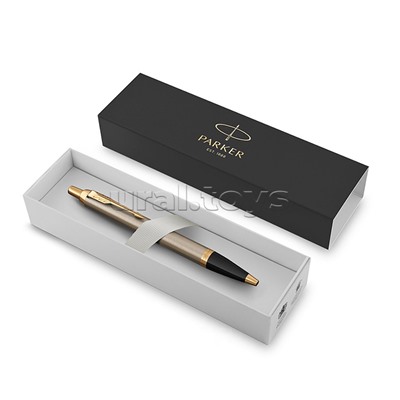 Ручка шариковая "IM Brushed Metal GT" синяя, 1,0мм, кнопочн., подарочная упаковка