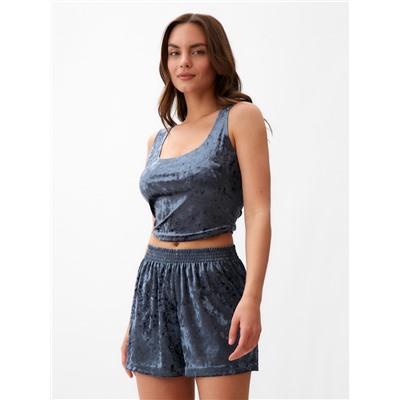 Топ домашний женский KAFTAN «Бархат», размер 48-50, серый