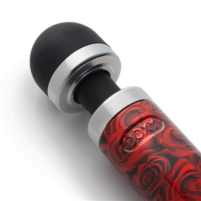 Красно-черный жезловый вибратор Doxy Die Cast 3 с розами