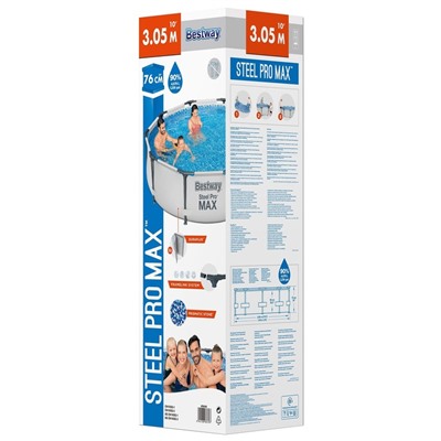 Бассейн каркасный Bestway Steel Pro Max, 305×76 см, 56406