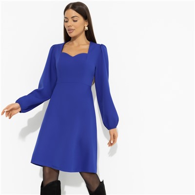 Платье насыщенного синего цвета, Успешный прогрев (new)