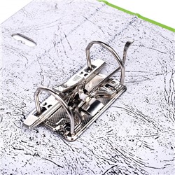 Папка с арочным механизмом A4 50 мм PP разобранная, металлическая окантовка, запечатка форзаца, наварной карман с этикеткой, салатовая