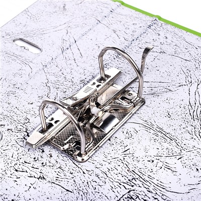 Папка с арочным механизмом A4 50 мм PP разобранная, металлическая окантовка, запечатка форзаца, наварной карман с этикеткой, салатовая