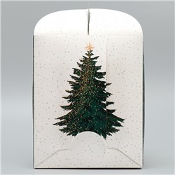 Складная коробка под маленький торт «Ёлочка», 15×15×18 см, Новый год