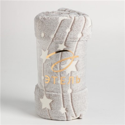 Плед светящийся в темноте «Этель. Звездное небо», 150×200 см, корал-флис