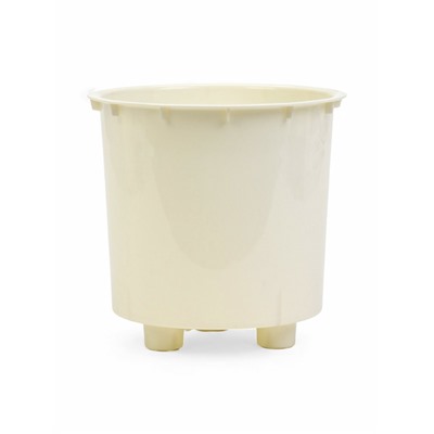Кашпо для цветов Desert, 2.3 л, d=15.7 см, h=15.2 см, пластиковое, со вставкой, белое