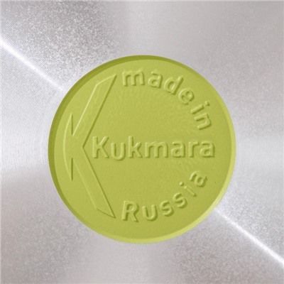 Сковорода KUKMARA Trendy style, d=24 см, пластиковая ручка, антипригарное покрытие, алюминий, зелёная