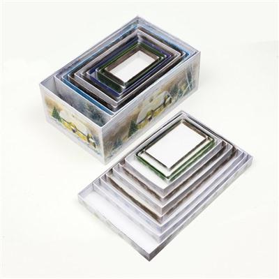 Набор подарочных новогодних коробок «Счастья в Новом году», 10 в 1, 30.5×19.5×12- 12×7×4 см