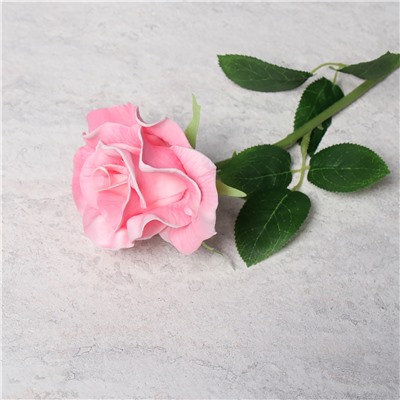 Цветок искусственный Роза 45 см розовая / J105-1 /уп 80/480/ латекс