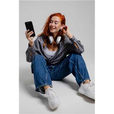 Майка женская 14437/1 (Серый меланж)