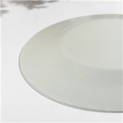 Тарелка «Ливс», d=19.5 см, стекло, голубая