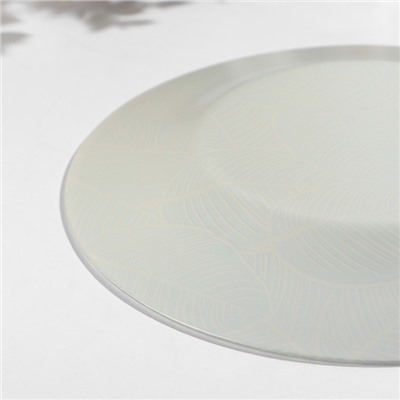 Тарелка «Ливс», d=19.5 см, стекло, голубая