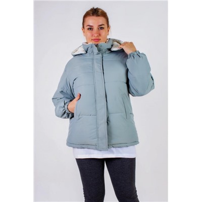 Куртка на меху с капюшоном Евро-зима арт.506 (Бирюзовый)