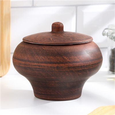 Горшок для жаркого «Классика», 600 мл, красная глина