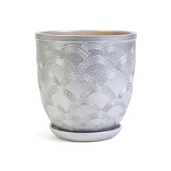 Горшок для цветов «Узор», 5 л, d=21 см, h=21 см, керамический, с поддоном