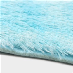 Коврик для дома Доляна «Пушистик», 40×60 см, сине-голубой