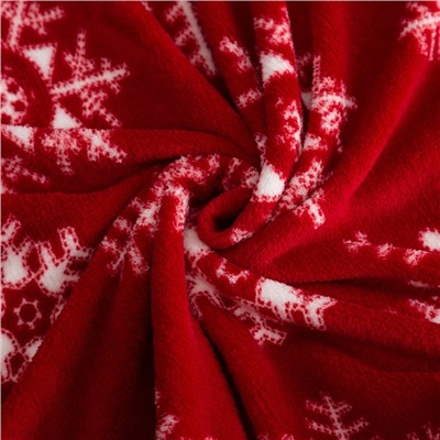 Плед Этель «Снежинки», 150×200 см, корал-флис