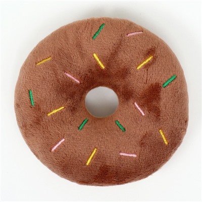 Игрушка для собак «Пончик», 10 см, коричневый