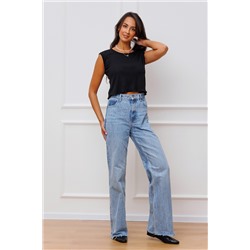 Топ Raposa трикотажный в рубчик 345