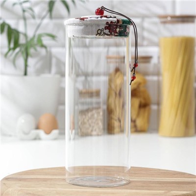 Банка стеклянная для сыпучих продуктов «Акура», 950 мл, 8.5×20 см