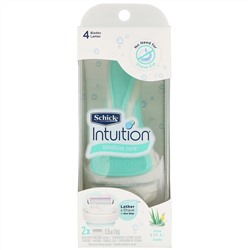 Schick, Intuition, Sensitive Care, «Алоэ и витамин E», 1 бритвенный станок, 2 кассеты