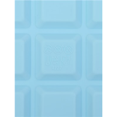 Форма для льда Доляна «Кубик», силикон, 11.7×18.7×3.4 см, 15 ячеек (3.4×3.4 см), голубая
