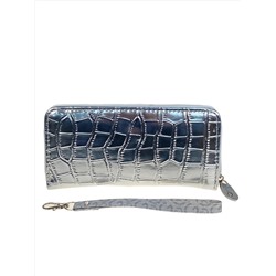 Женское портмоне из искусственной кожи, цвет серебро