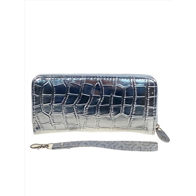 Женское портмоне из искусственной кожи, цвет серебро
