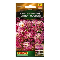 Семена цветов Алиссум приморский Тёмно-розовый  Золотая серия, Ц/П,0,1 г