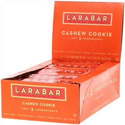 Larabar, The Original Fruit & Nut Food Bar, Cashew Cookie, 16 Bars, 1.7 oz (48 g) Each