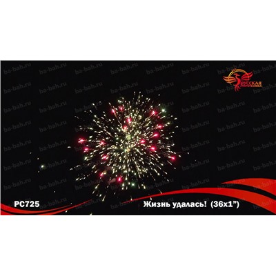Фейерверк РС7240 Жизнь удалась! (1" х 36)