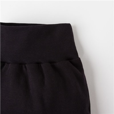 Ползунки - штанишки «Крошка Я» Black&white, рост 62-68 см, чёрные