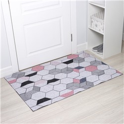 Коврик придверный Доляна «Соты», грязезащитный, вырезной, 80×120 см