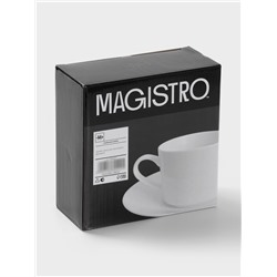 Чайная пара Magisto English tea party, 220 мл, фарфор, белая
