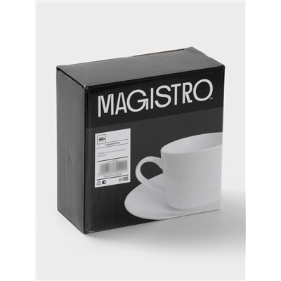 Чайная пара Magisto English tea party, 220 мл, фарфор, белая