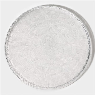 Тарелка «Нуук», d=28 см, с бортиком, стекло, прозрачная