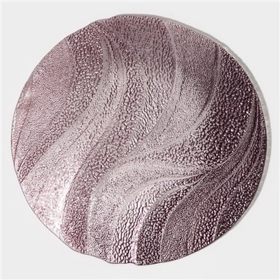 Тарелка «Драхна», d=28.5 см, стекло, бордовая