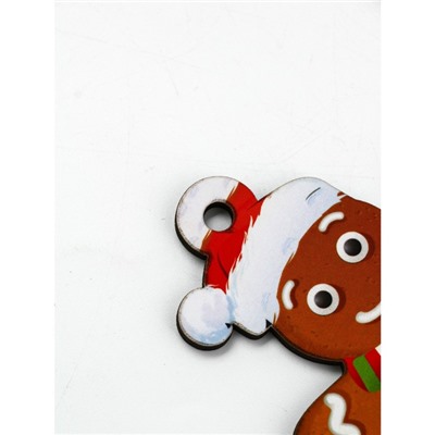 Подвеска новогодняя деревянная «Печенька», набор 10 шт.