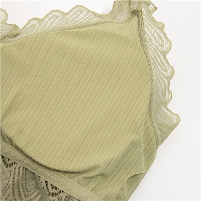 Комплект нижнего белья женский (топ, трусы) Collorista, олива, размер 42-44