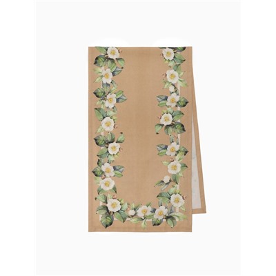 Дорожка на стол Этель Camellia 40×146 см, 100% хлопок, саржа 190 г/м², бежевая