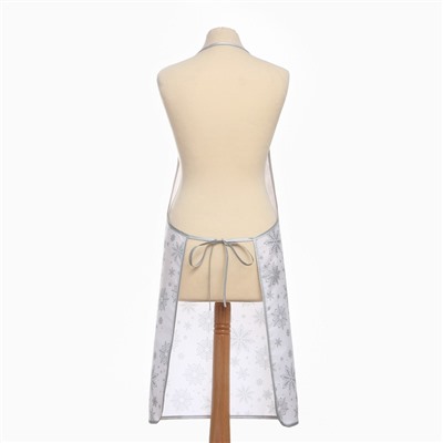 Фартук Доляна Снежинки серебро 70×80 см, 100% п/э