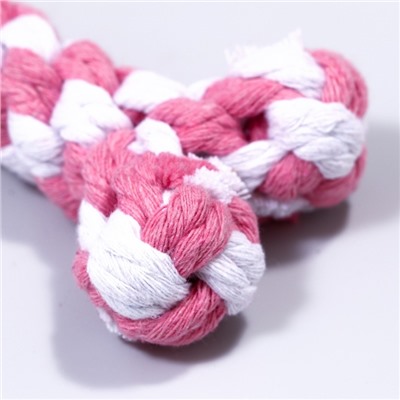 Игрушка канатная «Плетёная кость», до 15 см, до 60 г, цвет МИКС