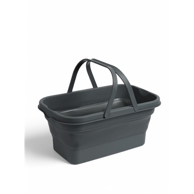 Корзина - столик Maclay 2 в 1, складная, 47 х 28,5 х 23,5 см, стол 45 х 28 х 16 см, серая
