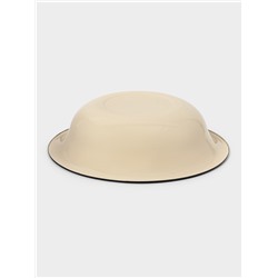 Таз эмалированный, 10 л, без декора, цвет слоновой кости