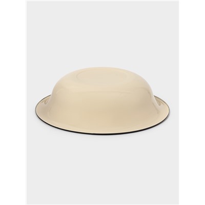 Таз эмалированный, 10 л, без декора, цвет слоновой кости