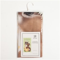 Полотенце «Этель. Зайчик с ромашками», 40×70 см, 100% хлопок, саржа 190 г/м²