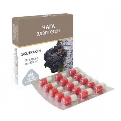 Экстракт Чаги адаптоген 30 капс.