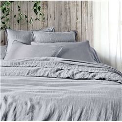 Постельное белье вареный хлопок - Серый меланж