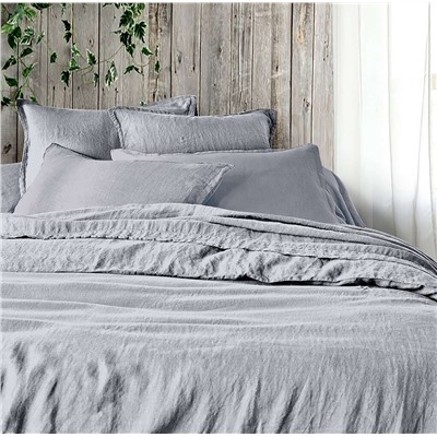 Постельное белье вареный хлопок - Серый меланж